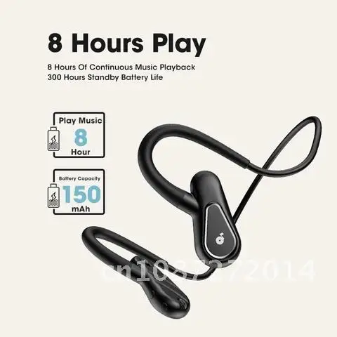 Bluetooth Headphones Wireless Earphone For Sports Ear-hook Running Headset Built-in 16G RAM Memory Card Driving Wireless Headset