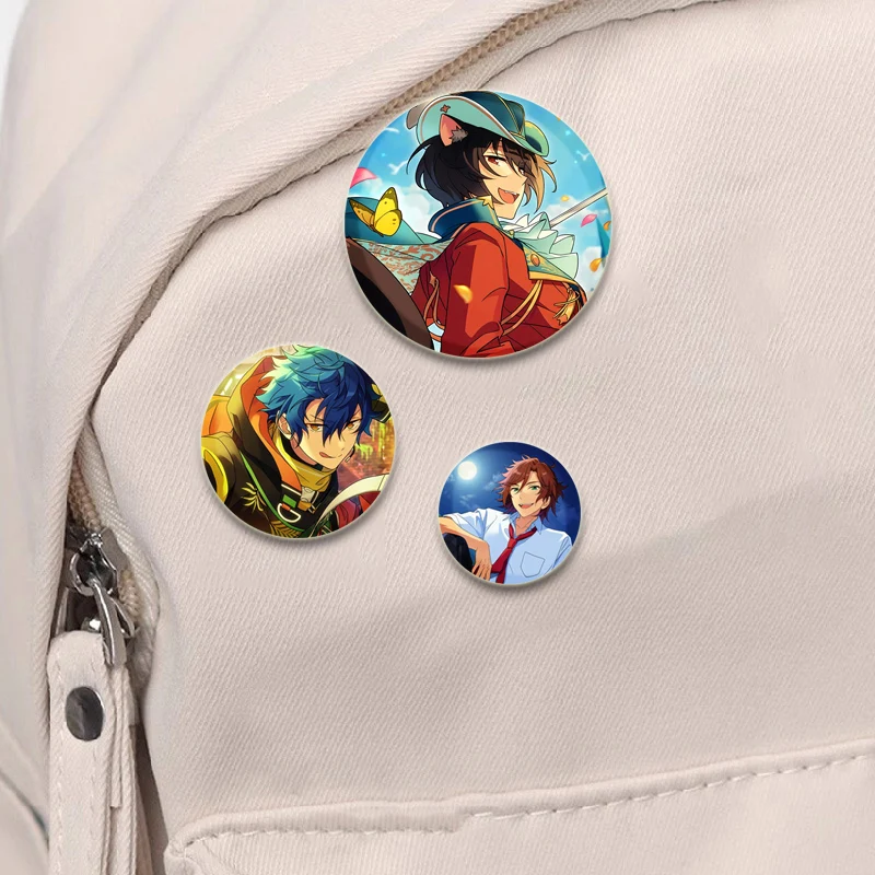 Tsukinaga Leo,Sakuma Ritsu,Isara Mao Badge Cosplay Spel Broches Cartoon Emaille Spelden Voor Kleding Rugzak Sieraden Accessoires