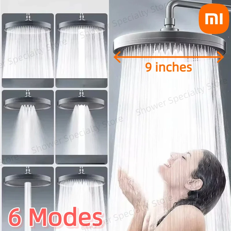 XIAOMI – pomme de douche à grand panneau de 230mm, 6 modes, superchararge, pomme de douche à haute pression, douche de pluie supérieure, accessoires de salle de bains, nouveau