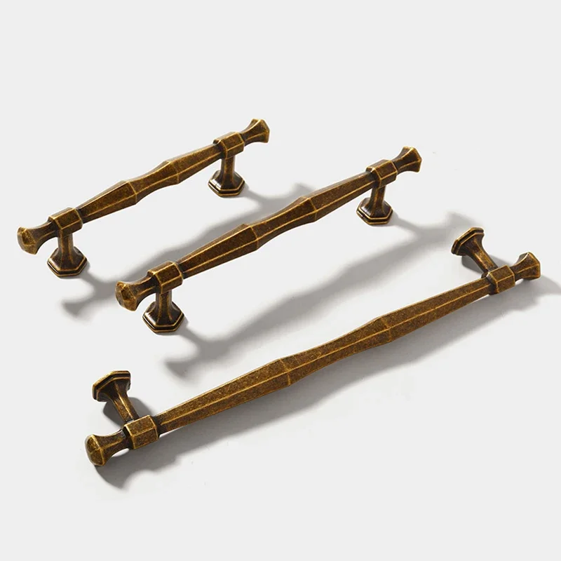 YM Antique Bronze Wardrobe Door Handle New Chinese Kitchen Cabinet Dresser Drawer Solid Wood Wine Cabinet Handle knobs Ambry