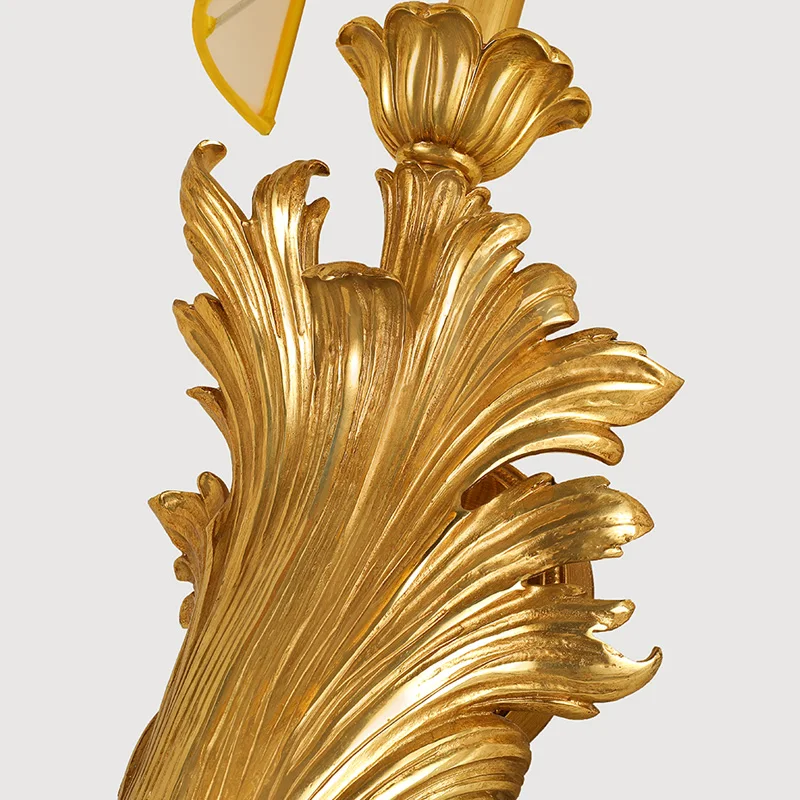 European Full Copper Wall Lamp Mid-Century Creative Vintage Living Room Dining Room Study Copper Lamp