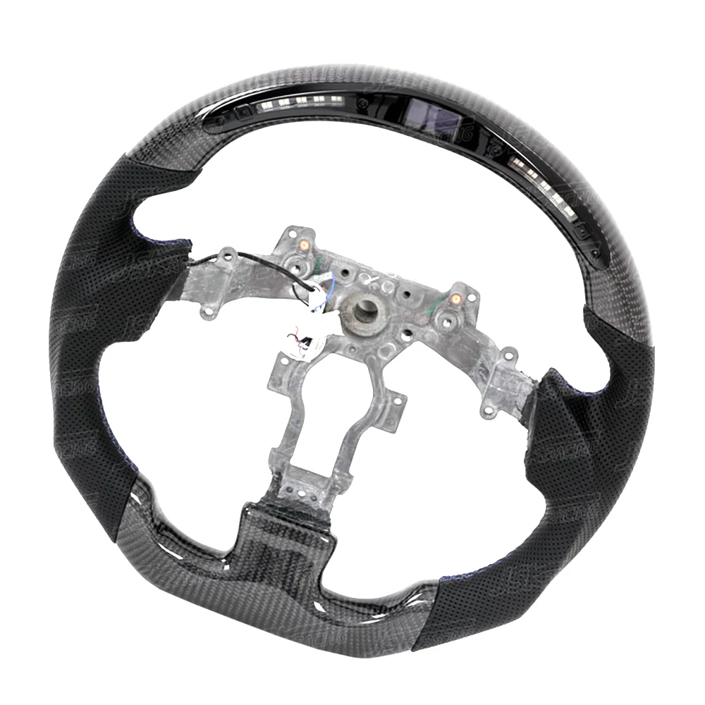 Carbon Fiber Steering Wheel With Led For Nissan Gtr R35 2008-2016