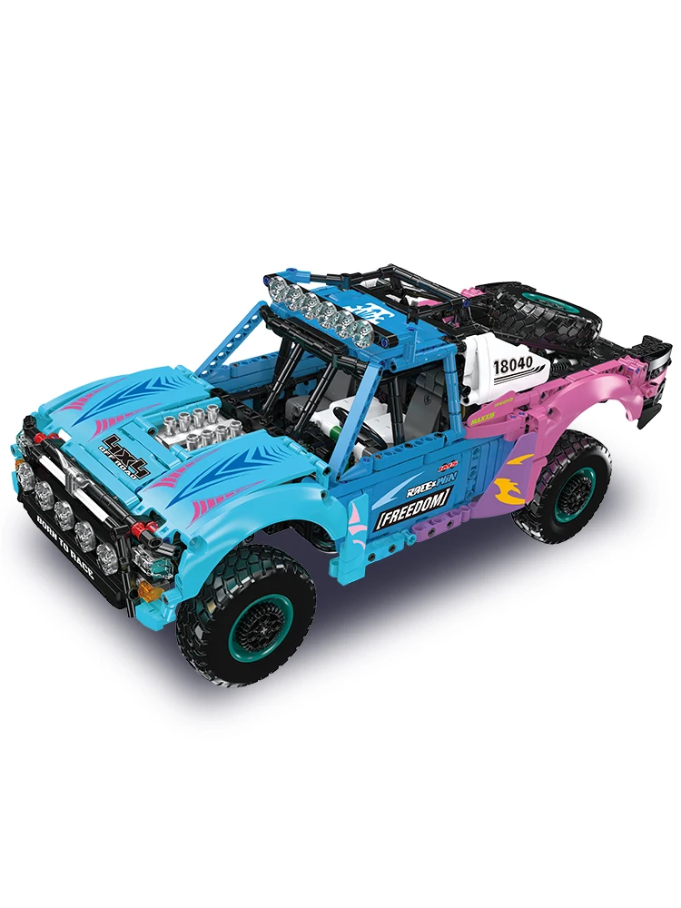 Mould King 18040 Technischer RC-LKW mit Luftfederung, Trophy Truck Bausatz, Technik-Truck-Bausteine, Weihnachtsgeschenk für Kinder