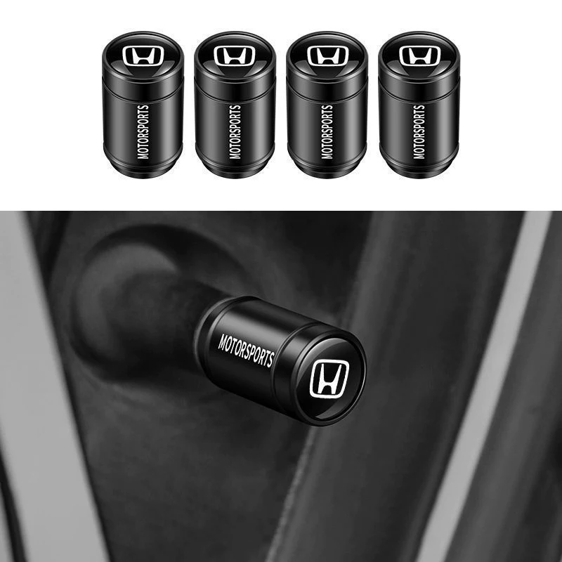 4PCS Aluminium Alloy Car Wheel Tire Valve Cap Tyre Stem Cover Accessories For Honda Mugen Power Civic Accords CRV Hrv Jazz CBR