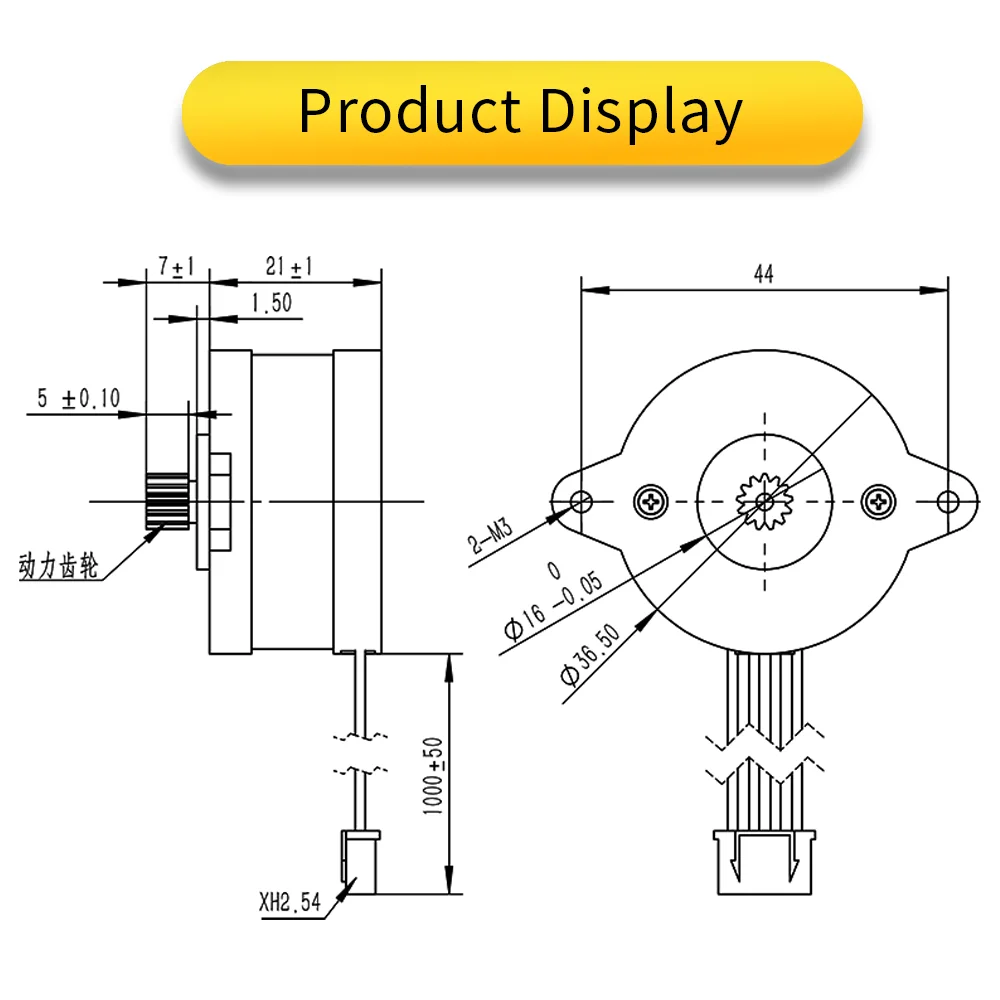 محرك فطيرة 1.0A 1.6V≥120mN.m 36HS2110 2-Phase 4-Lead محرك بثق دائري 36BYGH ملحقات طابعة ثلاثية الأبعاد Nema14 محرك متدرج #6