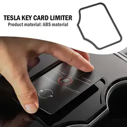 Tarjeta de arranque de motor de coche, soporte de Marco embellecedor de llave, fijador limitador para Tesla, accesorios interiores acrílicos modificados