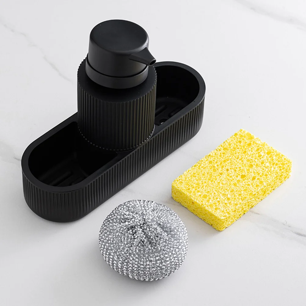 

1Set Soap Dispenser for Kitchen Sink Modern Resin Dishwasher Dispenser with Sponge Tray Functional Lotion Container for Bathroom