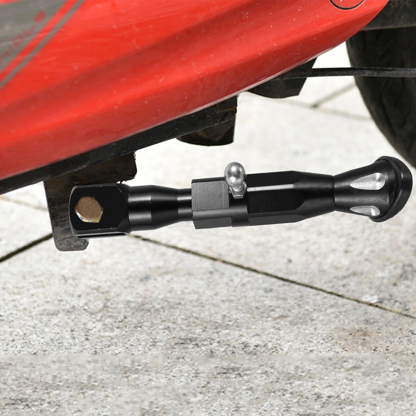 

Adjustable Side Braces Motorbike Kickstand Support Modified Foot Pedal Aluminum Alloy Skid-resistant Wear-resistant High