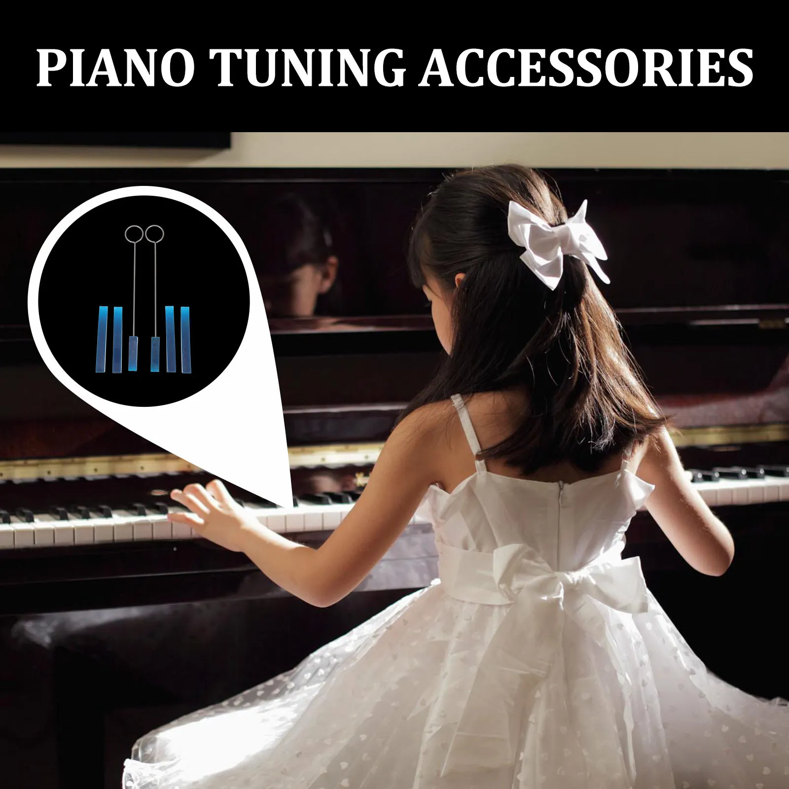 6 قطعة ضبط البيانو المطاط إسفين كتم تحديد أداة الأزرق دائم المطاط المواد البيانو اكسسوارات أداة الصيانة العملية