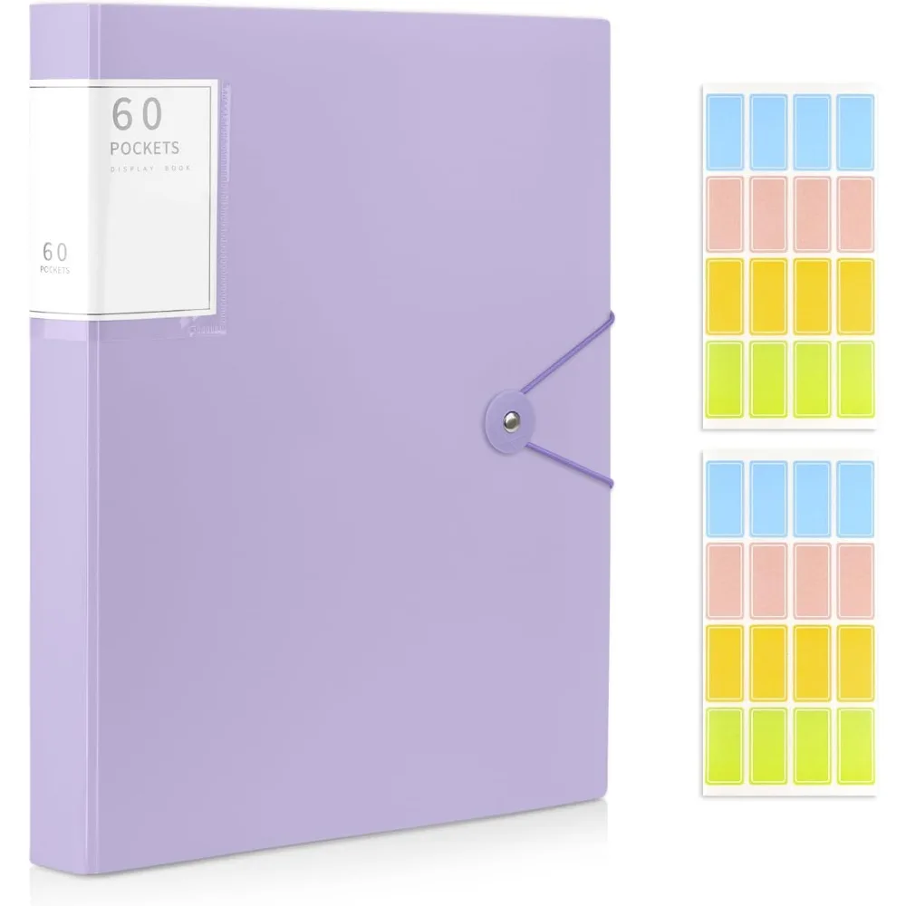 

60 Pages File Bag A4 Transparent File Folder Large Capacity Dustproof Waterproof File Organizer Student Score Test Paper Holder