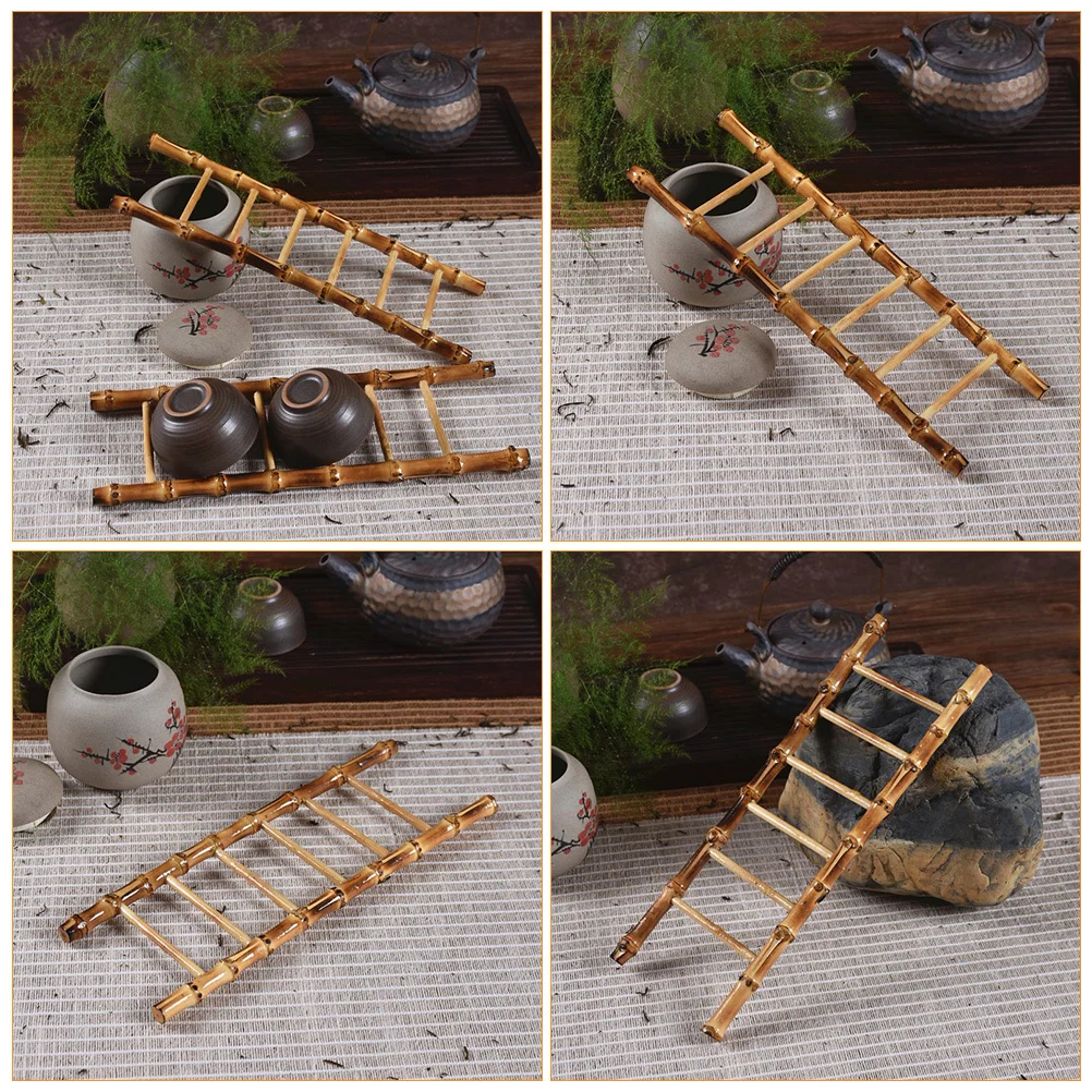 

Bamboo Mini Ladder Realistic Look for DIY Projects Rustic Home Office Decor Photography Backdrop Prop Mini Bamboo Ladder