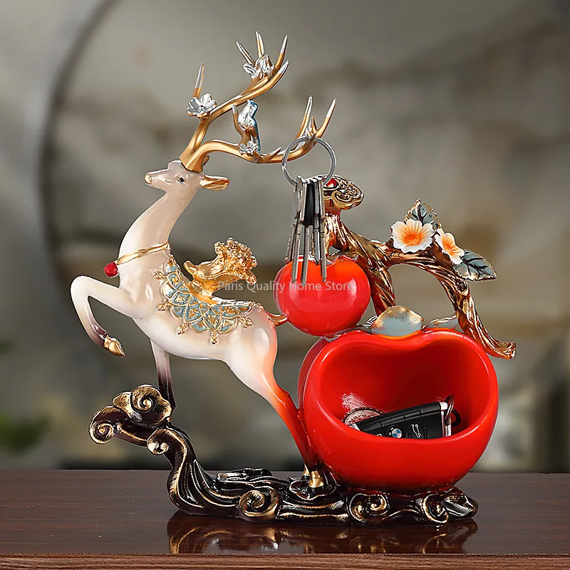 

Resin Storage Set Up A Fortune Deer Persimmon Door Shoe Cabinet Key Housewarming Gift Decor