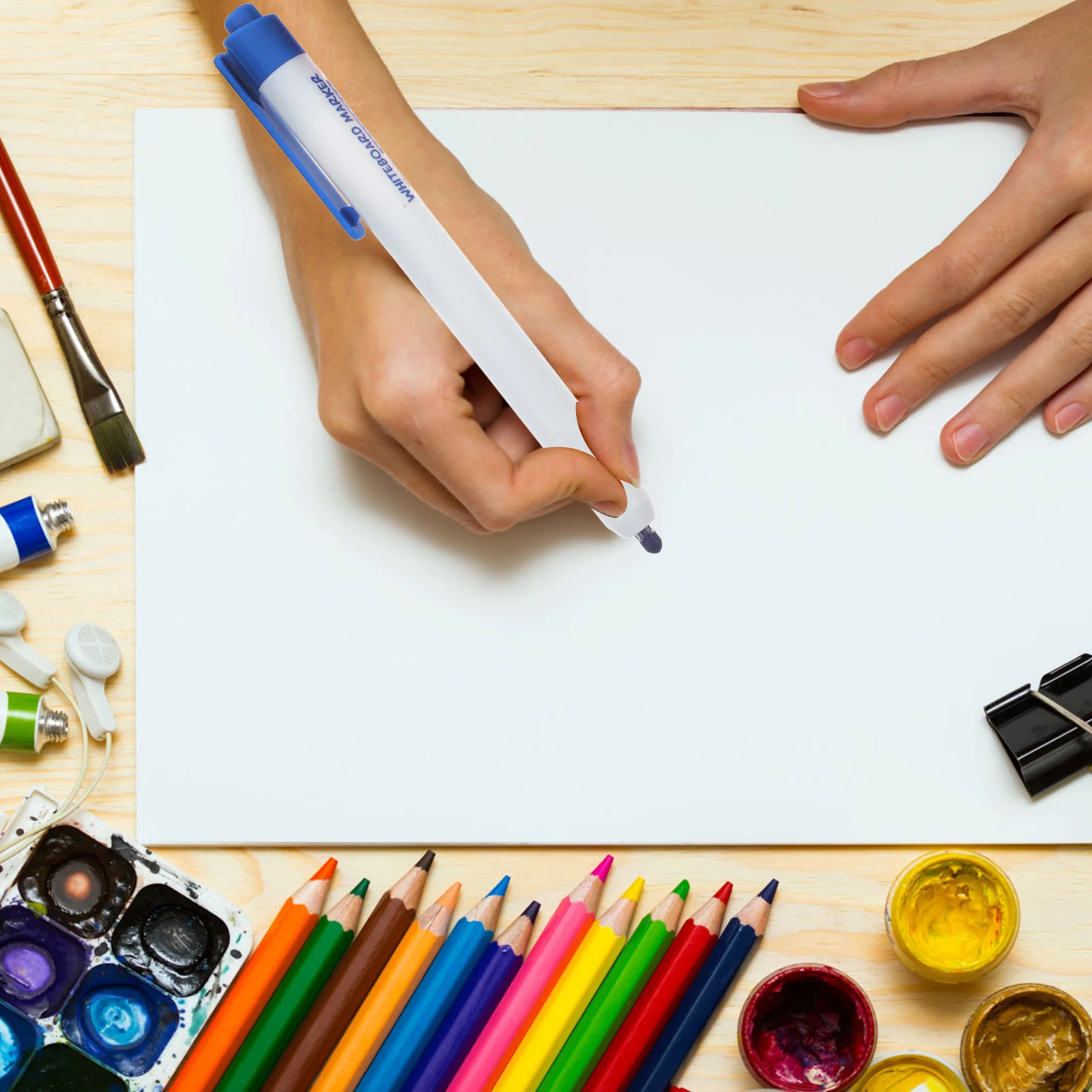 

12pcs Dry Erase Pens for School Dry Erase Markers Portable White Board Markers Office Glass Plastic Ceramic Reusable