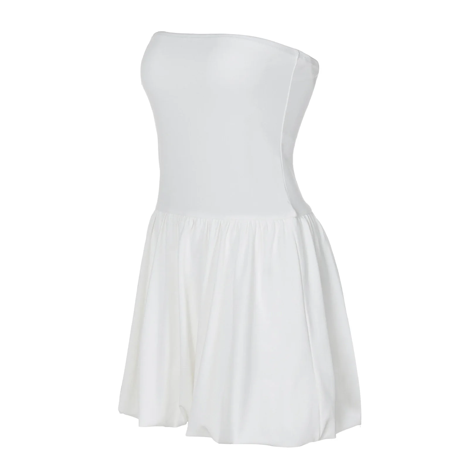 Abito nero sexy senza spalline Abito elegante da donna a tubino Mini abito sottile senza spalline in tinta unita per abbigliamento quotidiano da club di compleanno