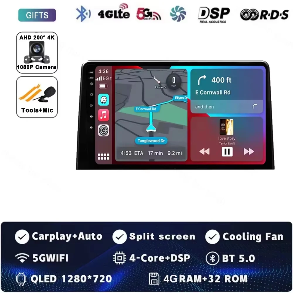 Android 16 Carplay autoradio multimediasysteem videospeler voor Citroen Berlingo 2019 Peugeot Partner Rifter 2020 voor Opel Combo