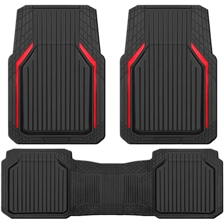 

Heavy Duty Rubber Floor Mats for Car, Waterproof Liner Deep Dish Car Mats Full Sets, Universal Trim to Fit for SUV Truck Sedans