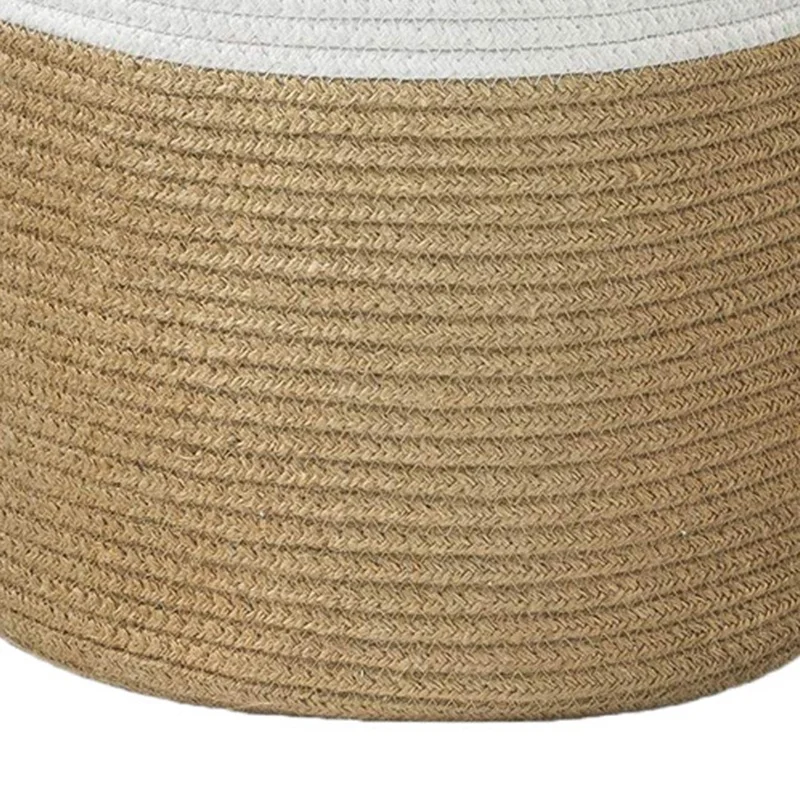 ABUL-Cotton Roll Rope Basket, Decorative Woven Storage Basket, Laundry Basket, Suitable For Pillows, Toys, Clothes, Towels
