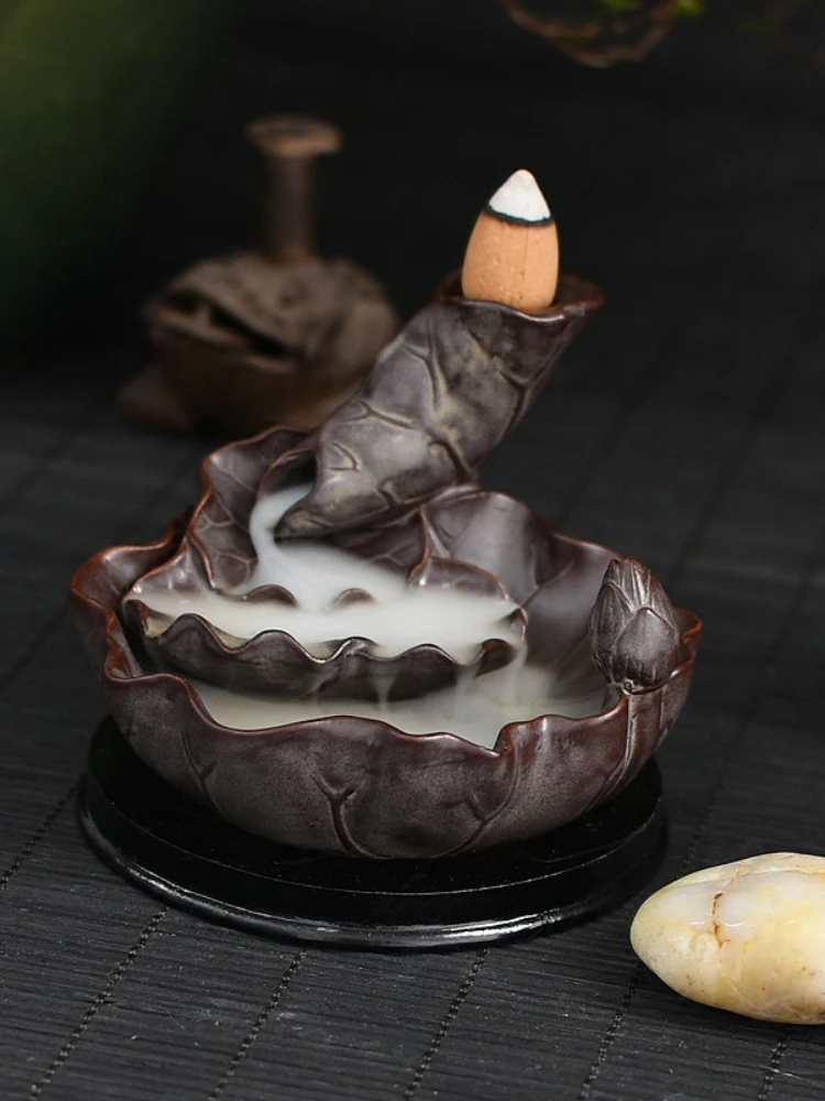 Ceramic Incense Burner Statue Pond Small Modern Smoke Incense Burner Aromatherapy Queimador De Incenso Incense Burners Ornament