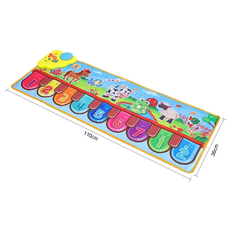 Piano Mat Forkids Music Mat For Kids Musical Mat For Toddler Orbaby Electronic Music Animal Touch Play Blanket Best Gift