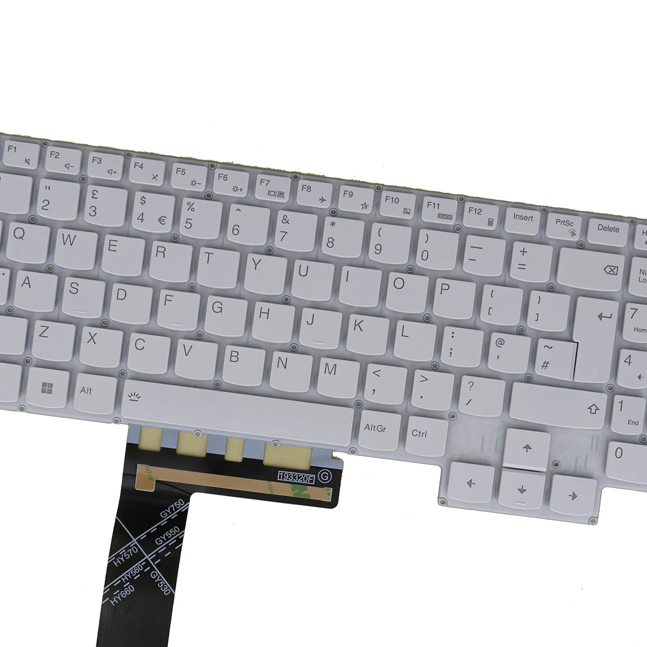 Blue Backlit Laptop Keyboard For Lenovo Legion 5-15ITH6H 82JH 82MH,5-15IMH6 82NL, Ideapad Gaming 3-15ARH05 82EY UK GB White Key