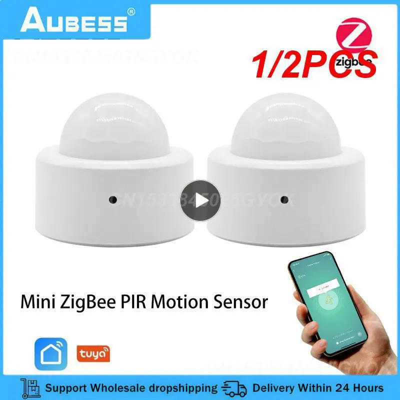 

1/2PCS Zigbee 3.0 Human Body PIR Motion Sensor Tuya Smart Life APP Remote Check Smart Home Security Detector For Alexa