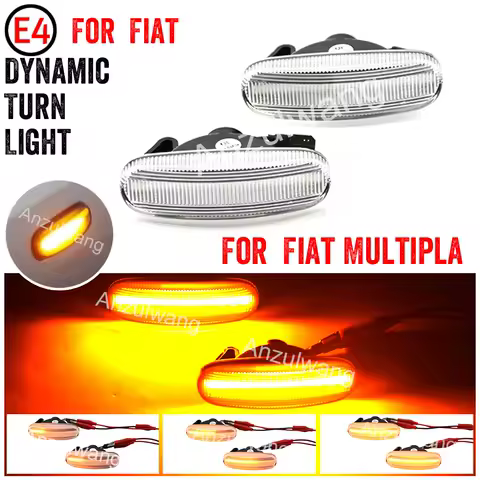 Dynamic LED Side Marker Light Repeater Lamp 2Pcs For Fiat Panda 169 Grande Punto Inkl. Evo Doblo Fiorino Linea Idea