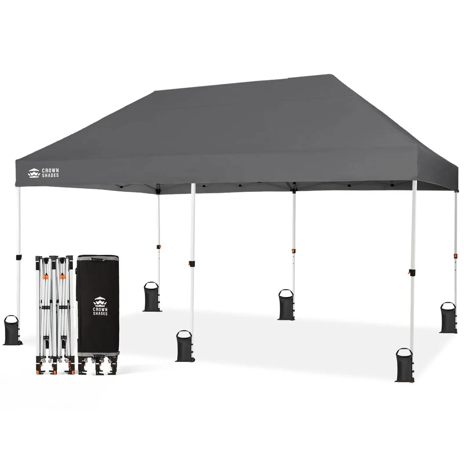10x15 Pop Up Canopy Outdoor Tent, Event Shelter, Gray | Patented CENTERLOK, Instant Outdoor Canopy, 400D Strength
