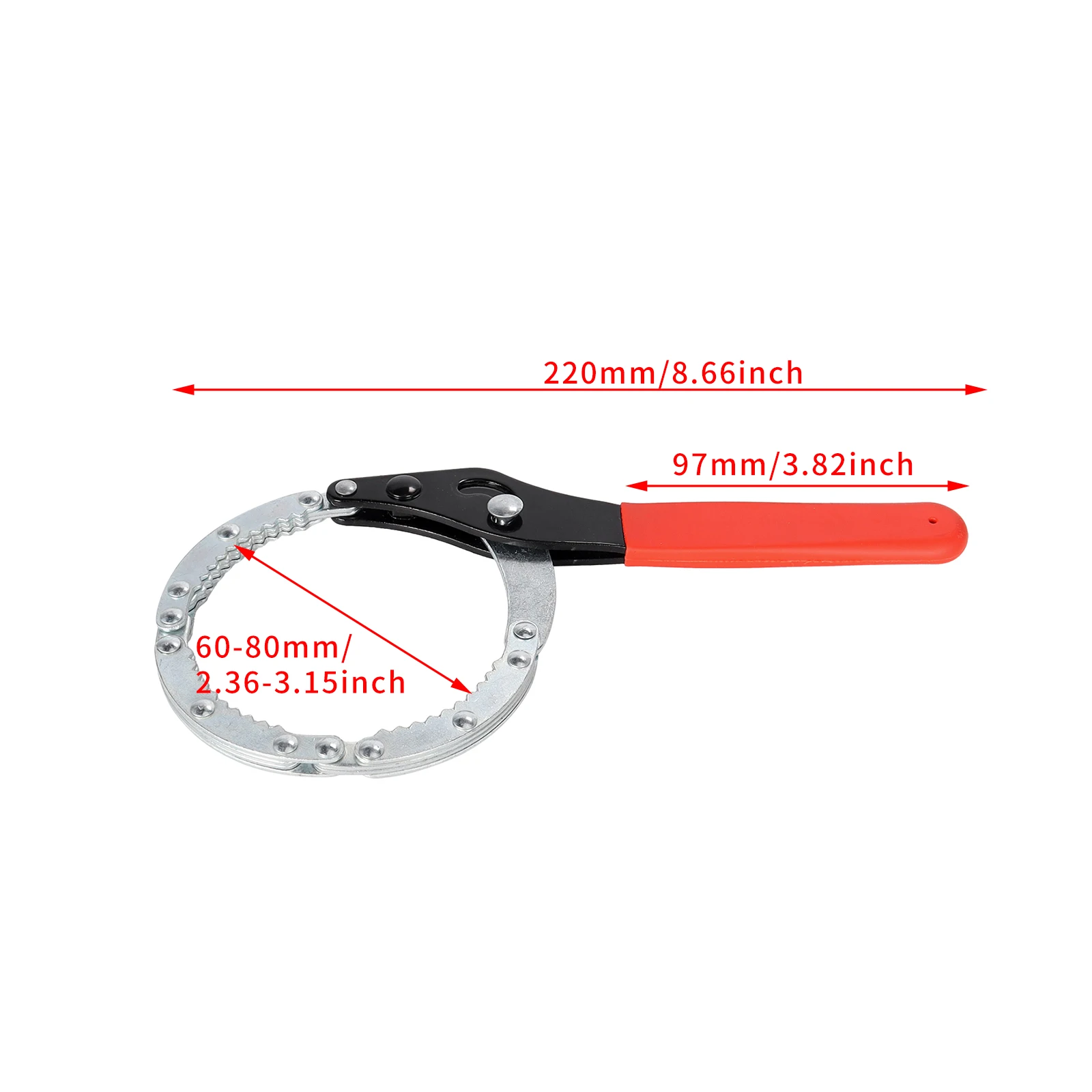 Motorcycle Oil Filter Wrench Adjustable Heavy-Duty Steel Construction for Motorbike Filter Removal Repair Tool Car Accessories