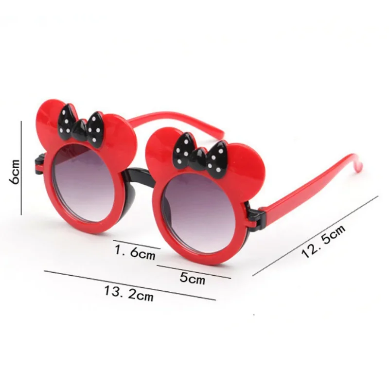 جديد ديزني أنيمي ميكي ماوس النظارات الشمسية Kawaii ميني النظارات الكرتون الأطفال الصيف الشمس فتاة صبي لعبة الهدايا