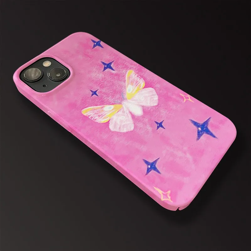 Colorful Butterfly Case For IPHONE 15PRO MAX 14 13 PRO 13 PRO MAX 15 15PLUS 15PRO 11Pro Acrylic Hard Mobile Phone Cases