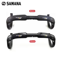 SAMANA WCS road bike bend handlebar carbon fiber broken wind racing road handlebar ultralight 31.8x400/420/440mm