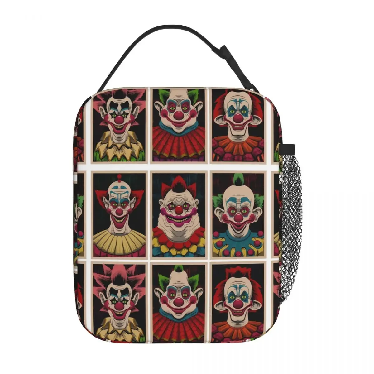 Borsa per il pranzo Killer Klowns dal spazio esterno Scatola per il pranzo portatile per bambini Borsa termica per cartoni animati divertenti Borse