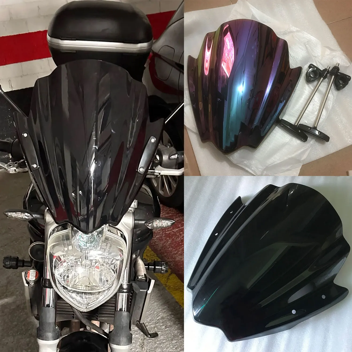 

Для Yamaha 2001-2014 2015 FZ1 N FZ1N S2 FZ8 FZ8N FZ8S FZ 1 6 8 FZ6 Лобовое стекло с двойным пузырьком Дефлекторы ветрового стекла
