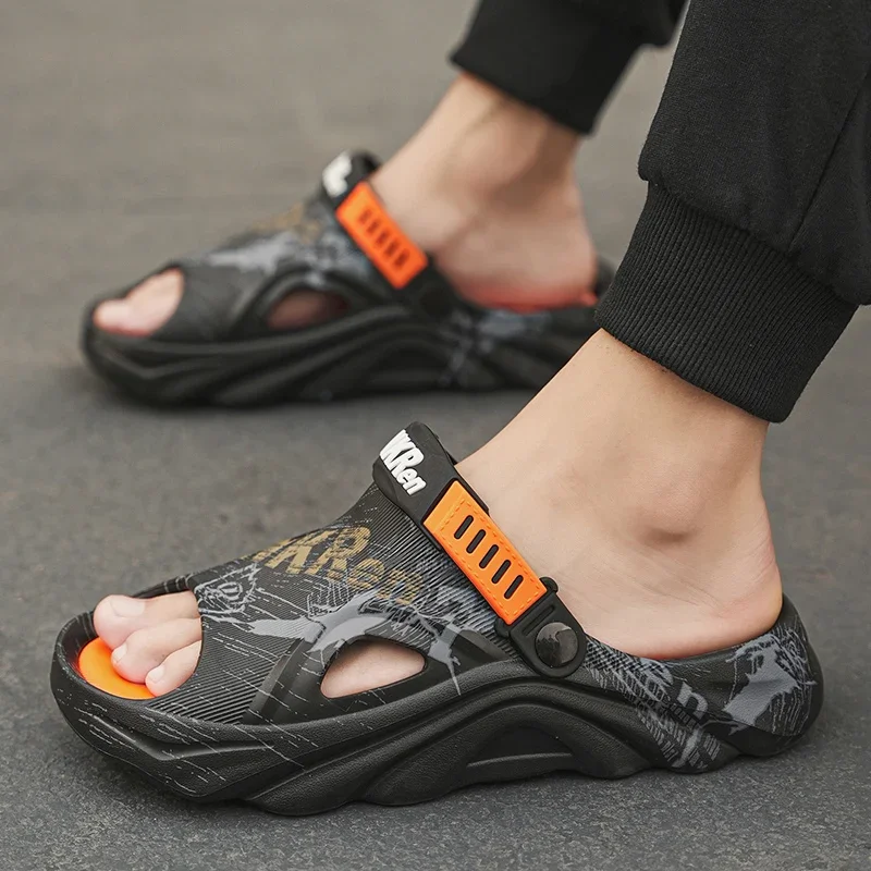 Pantofole da uomo estive Scarpe New Fashion Suola spessa Morbida coperta Calzature per la casa Sandali sportivi casual Zoccoli da uomo Taglia 39-46