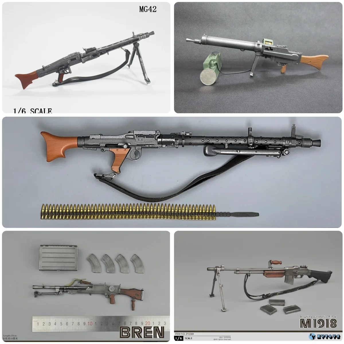 WWII Series 1/6th DML MG42-Machine Weapon PVC Material Not Real Mini Toys Model For 12