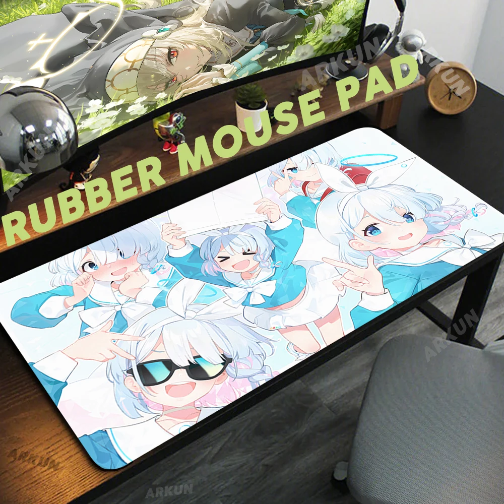 

Large Kawaii Hot Girl Arona Popular Video Blue Archive Gaming Mouse Pad Desk Gaming XXL 900X400 Non-Slip Rubber Table Base Mat