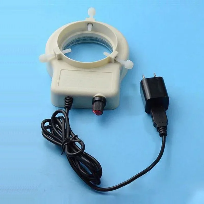Optische Dimmbare 52 Weiß Farbe Stereo Mikroskop Ring Led-leuchten Quelle Beleuchtung Lampe Helligkeit Einstellbar Lichtquelle