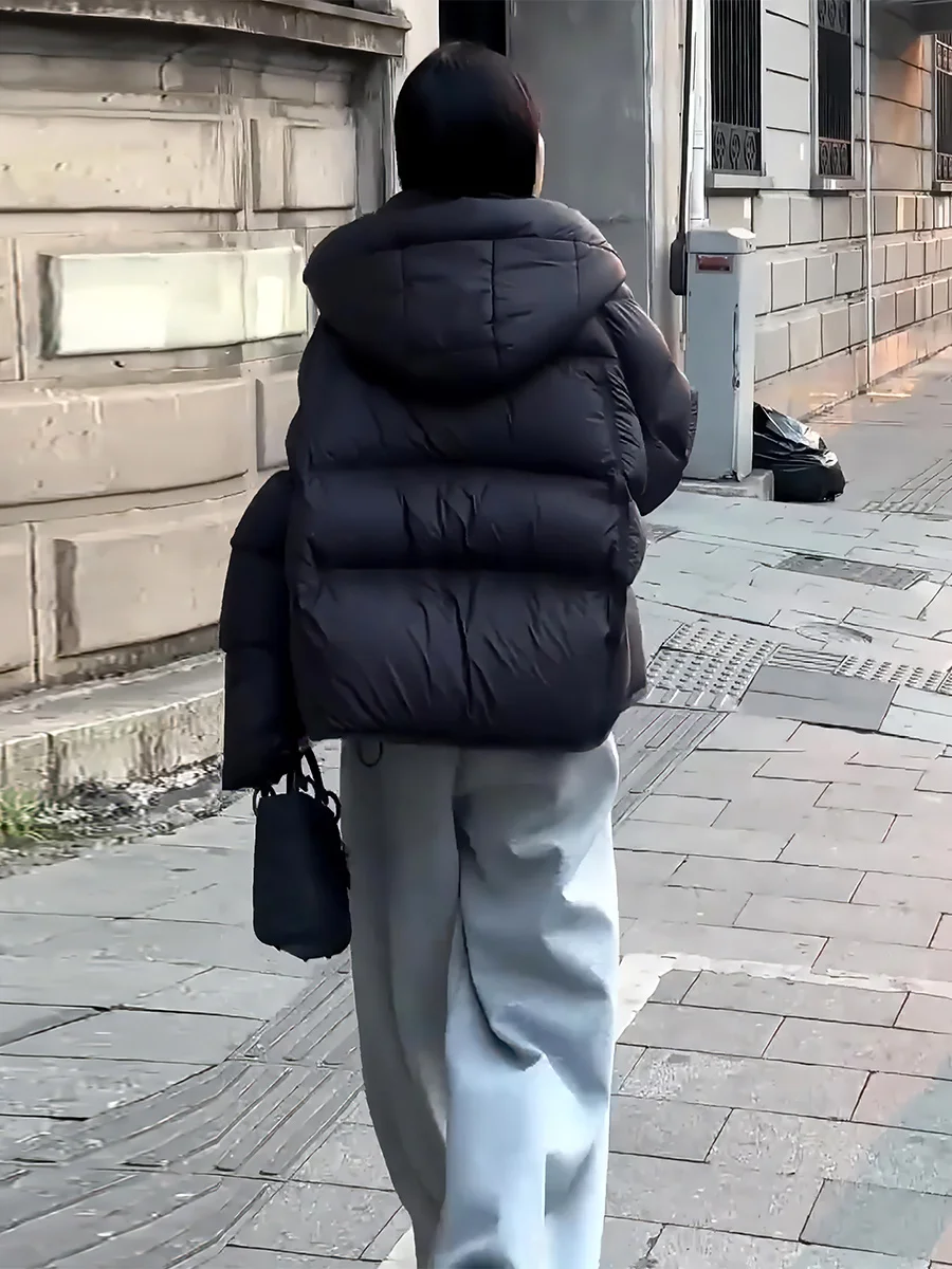 

Женская утепленная белая пуховая куртка с капюшоном на шнурке, новинка зимы, теплая, для повседневной носки, модная