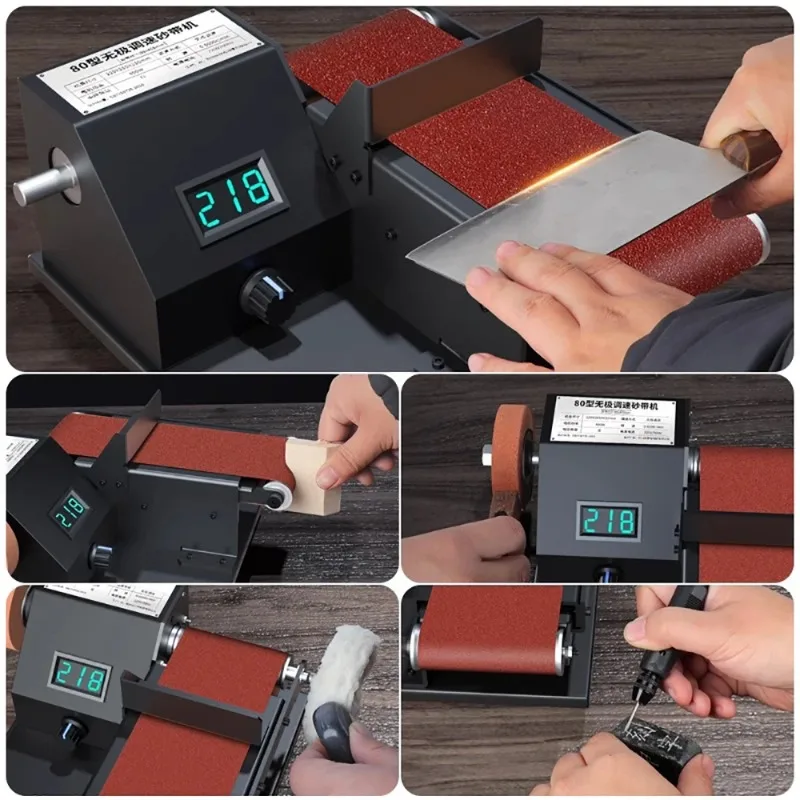 800W Electric Belt Grinder - Sharpening & Polishing Machine for Knives and Metals