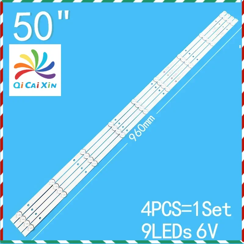 New 4PCS/lot 960mm 6V For 50" LCD TV BBK 50LEX-7027/FT2C 50LEM-1027/FTS2C 50LEX-5039/FT2C 1070 MS-L1255 V7 HL-00500A30-0901S-04