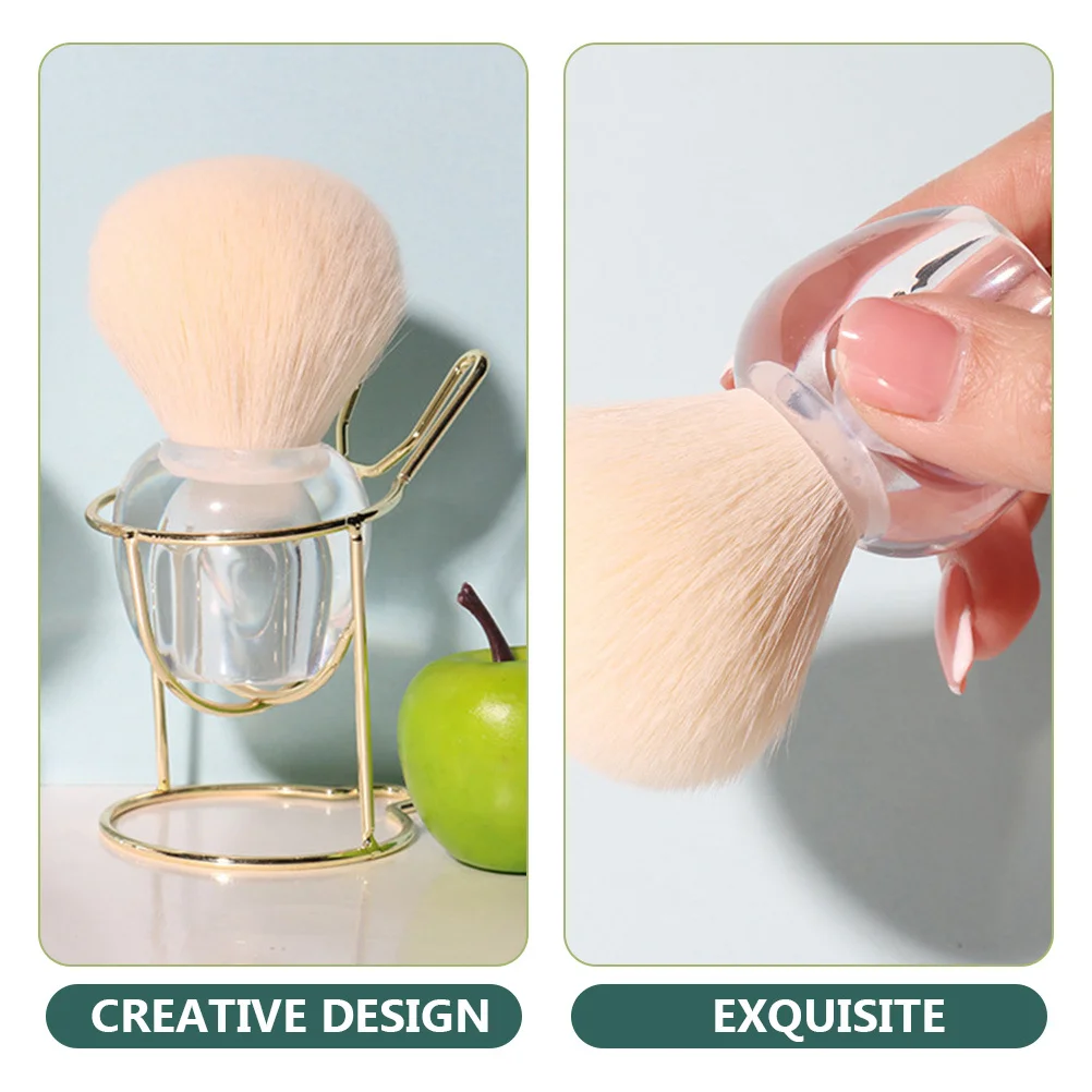 2 pezzi strumento per la pulizia delle unghie per unghie acriliche spazzola per la rimozione della polvere con manico ergonomico applicazione portatile in polvere per fard per trucco doppia