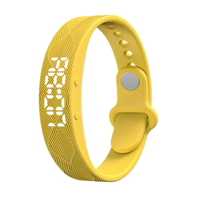 B50B-Waterproof LED Digital Smart Bracelet Vibration Wake-Up Alarm Wristband Body Temperature Monitoring LED Screen