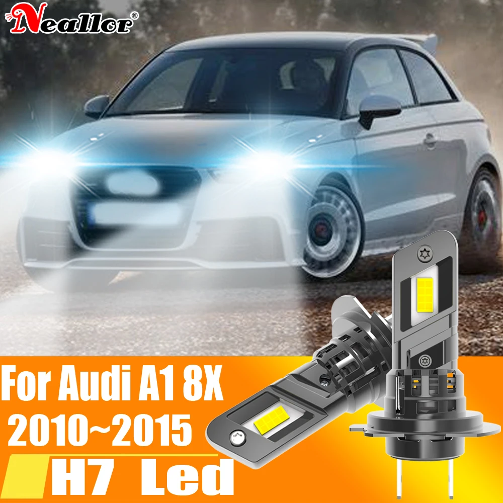 2pcs High Power H7 Led Headlight Canbus No Error H18 Car Bulb 6000K White Light Moto Diode Lamp 12v 55w For Audi A1 8X 2010~2015