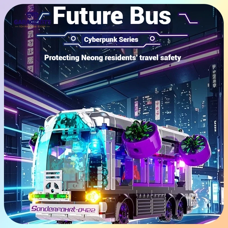 

Funwhole Cyberpunk Series Future Bus Building Blocks Educational Building Toy Suitable Decorative Figurine Gift Great for Boys