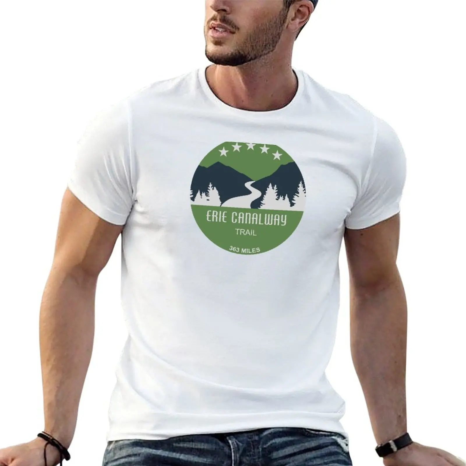 Erie Canalway Trail T-Shirt Running Gym Short Sleeve Sports Tee