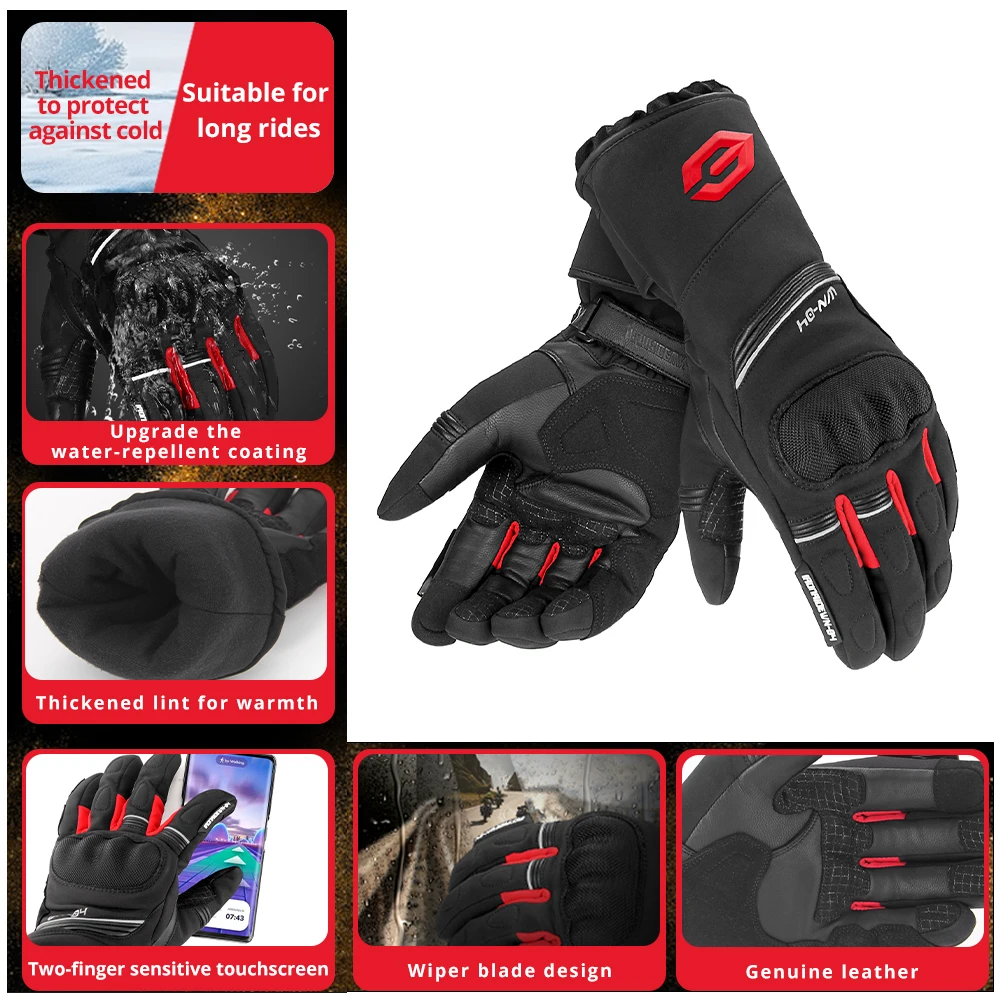 

Motorcycle Gloves Winter Warm And Waterproof Off-road Riding Gloves Anti Fall And Scratch Touch Screen Full Finger Gloves