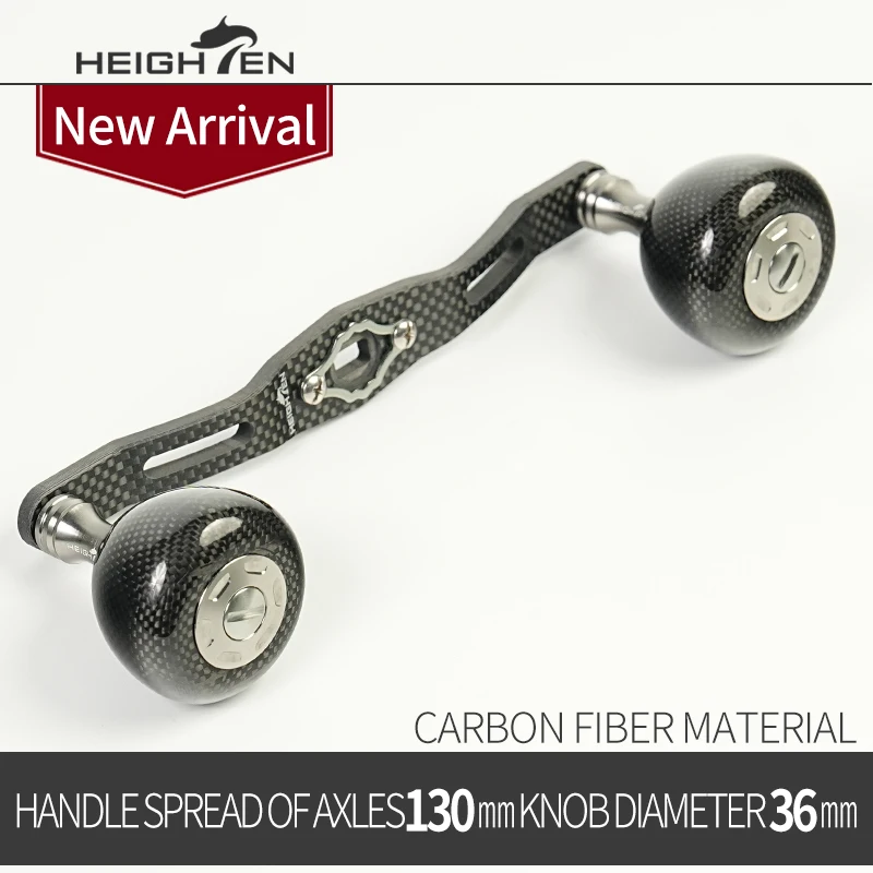 carrete-de-baitcasting-heighten-con-doble-mango-distancia-del-eje-de-130-mm-accesorio-de-modificacion-de-perillas-de-fibra-de-carbono-de-36-mm-de-diametro