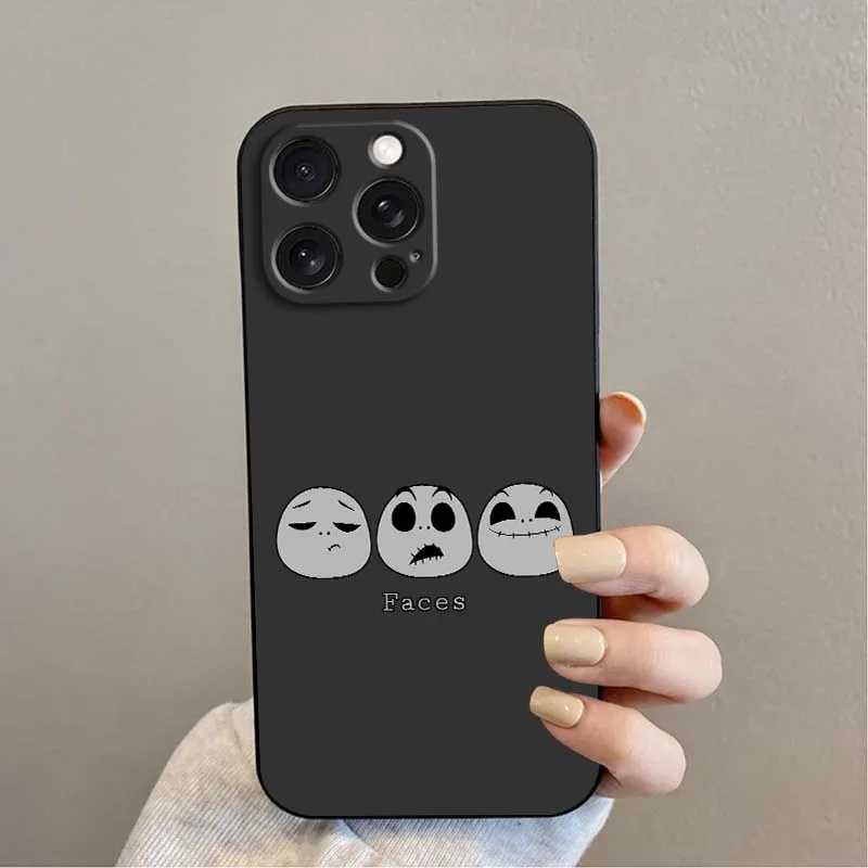 Jack The Nightmare Navidad para Apple iPhone 17 16 16E 15 14 13 12 11 Air Pro Max Plus funda de silicona suave negra para teléfono
