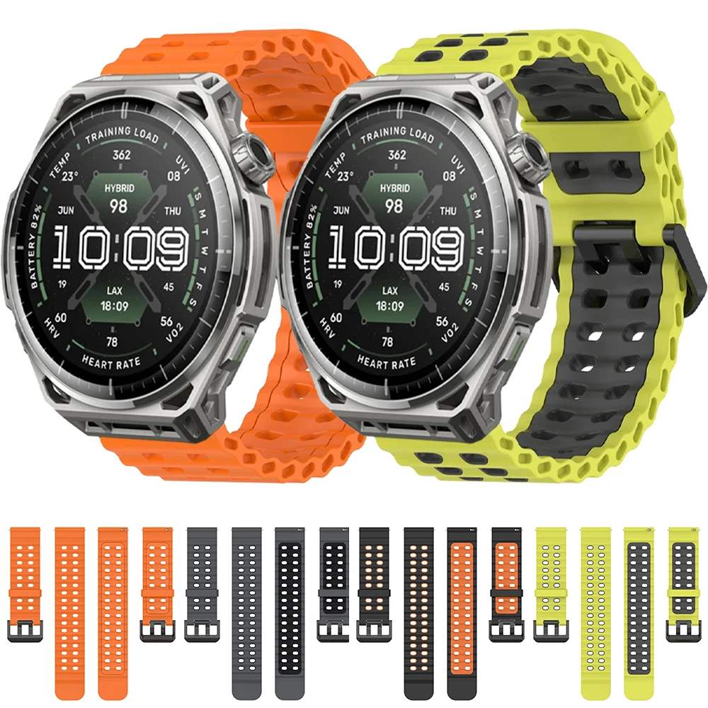22mm Ocean Silikonarmband für Amazfit Balance 3 2/Bip Max/6 5/Active Max Sport-Armband für Amazfit GTR/Helio/Huawei GT6 5 46mm