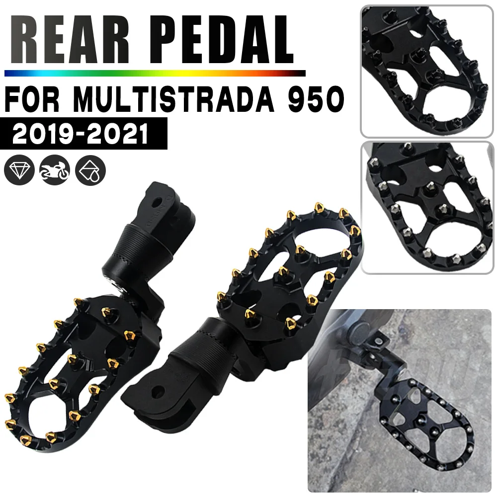 

For DUCATI MULTISTRADA 950RVE 950 Multistrada 950SP Adjustable Front Footpegs Wide Foot Pegs Motorcycle Passenger Rear Footrests